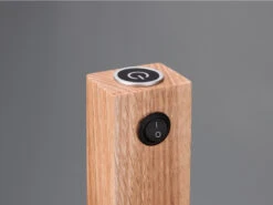 MeineWunschleuchte LED Stehlampe Holz / Schwarz Matt, 3 Spots Schwenkbar, Höhe 130cm -Globo Store led stehlampe holz schwarz matt 3 spots schwenkbar 5