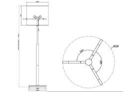 MeineWunschleuchte LED Stehlampe Messing Mit Stoffschirm Weiß Höhenverstellbar 145-187cm 10 MeineWunschleuchte LED Stehlampe Messing Mit Stoffschirm Weiß Höhenverstellbar 145-187cm -Globo Store led stehlampe messing mit stoffschirm weiss hoehen 4
