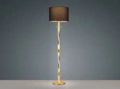 Trio Leuchten LED Stehlampe Mit Stoffschirm Schwarz Und Beleuchtetem Gestell, Höhe 160cm -Globo Store led stehlampe mit stoffschirm schwarz und beleucht 2