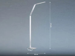 Fischer & Honsel LED Stehleuchte GERI Verstellbar, Dimmbar, Lichtfarbe Wählbar, Höhe 133cm -Globo Store led stehleuchte geri verstellbar dimmbar lichtfarb 2
