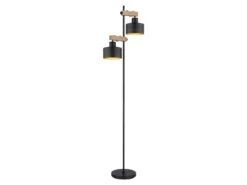 MeineWunschleuchte LED Stehleuchte Metall Schwarz Gold 2-flammig, Höhe 168cm 10 MeineWunschleuchte LED Stehleuchte Metall Schwarz Gold 2-flammig, Höhe 168cm -Globo Store led stehleuchte metall schwarz gold 2 flammig hoeh 1