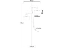 MeineWunschleuchte LED Stehleuchte Metall Schwarz Gold 2-flammig, Höhe 168cm 13 MeineWunschleuchte LED Stehleuchte Metall Schwarz Gold 2-flammig, Höhe 168cm -Globo Store led stehleuchte metall schwarz gold 2 flammig hoeh 4