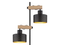 MeineWunschleuchte LED Stehleuchte Metall Schwarz Gold 2-flammig, Höhe 168cm 16 MeineWunschleuchte LED Stehleuchte Metall Schwarz Gold 2-flammig, Höhe 168cm -Globo Store led stehleuchte metall schwarz gold 2 flammig hoeh 7