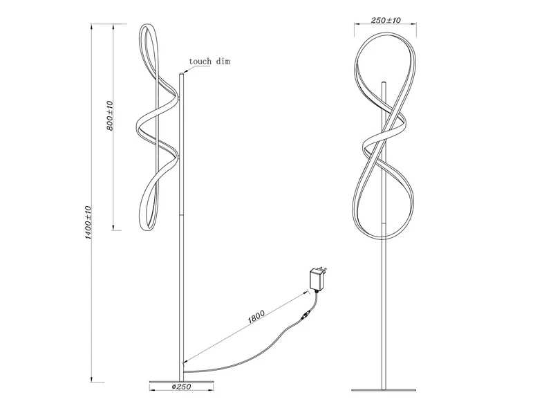 Reality Leuchten LED Stehleuchte PADUA Dimmbar Per Touch, Chrom, Kristall, 140cm 6 Reality Leuchten LED Stehleuchte PADUA Dimmbar Per Touch, Chrom, Kristall, 140cm – Bild 6