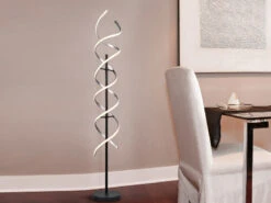 Trio Leuchten LED Stehleuchte SEQUENCE Dimmbar Lichtfarbe Einstellbar Silber 150cm -Globo Store led stehleuchte sequence dimmbar lichtfarbe einste 5