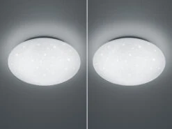 Trio Leuchten LED Sternenhimmel Deckenleuchte 2er Set Weiß Ø 37cm, IP44 - Badlampen -Globo Store led sternenhimmel deckenleuchte 2er set weiss 37cm 2