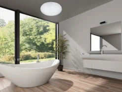 Trio Leuchten LED Sternenhimmel Deckenleuchte 2er Set Weiß Ø 37cm, IP44 - Badlampen -Globo Store led sternenhimmel deckenleuchte 2er set weiss 37cm 4