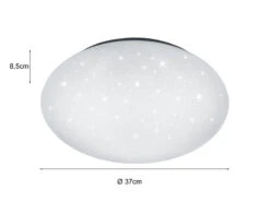 Trio Leuchten LED Sternenhimmel Deckenleuchte PAOLO In Weiß Ø 37cm, IP44 - Badlampen -Globo Store led sternenhimmel deckenleuchte paolo in weiss 37c 3