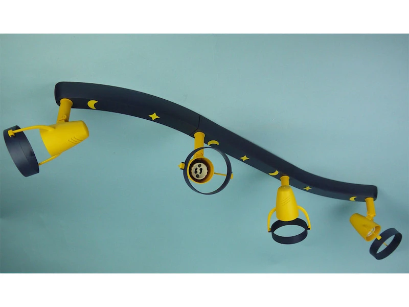 Niermann LED Strahlerleiste 4flammig Spots Schwenkbar, Deckenstrahler MOND UND STERNE 2 Niermann LED Strahlerleiste 4flammig Spots Schwenkbar, Deckenstrahler MOND UND STERNE – Bild 2