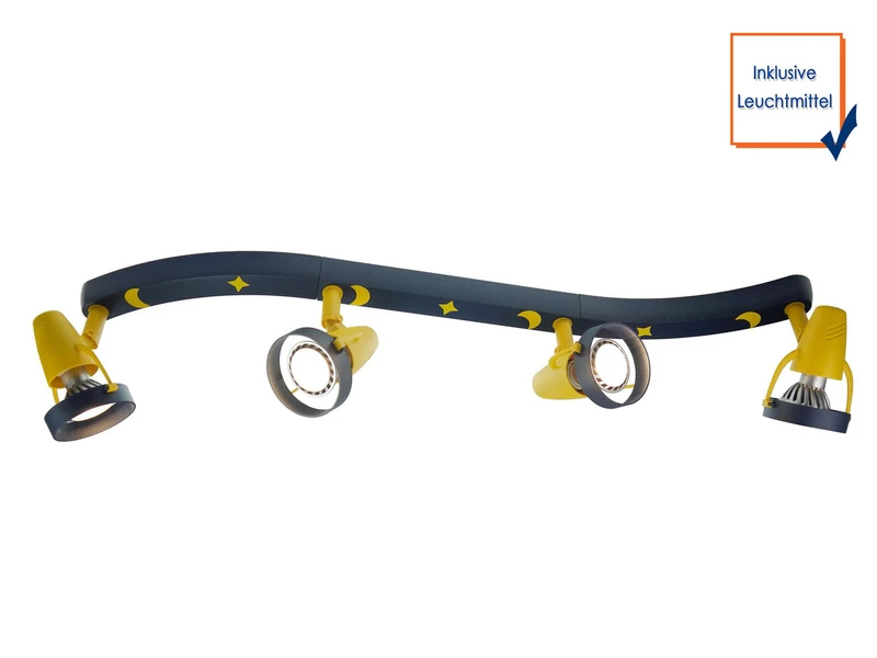 Niermann LED Strahlerleiste 4flammig Spots Schwenkbar, Deckenstrahler MOND UND STERNE 3 Niermann LED Strahlerleiste 4flammig Spots Schwenkbar, Deckenstrahler MOND UND STERNE – Bild 3