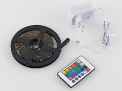 Reality Leuchten LED Streifen GRIP Mit Fernbedienung, RGB Farbwechsel & Dimmer - 5 Meter -Globo Store led streifen grip mit fernbedienung rgb farbwechse 2