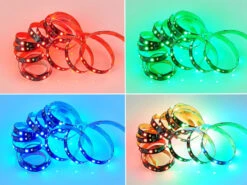 Reality Leuchten LED Streifen RACER Mit Fernbedienung, RGB & Sound Control Funktion - 3 Meter -Globo Store led streifen racer mit fernbedienung rgb sound con 15