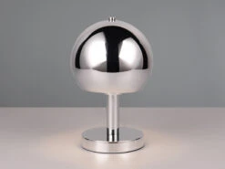 MeineWunschleuchte LED Tischleuchte Aus Metall Silber Chrom, Höhe 29cm 8 MeineWunschleuchte LED Tischleuchte Aus Metall Silber Chrom, Höhe 29cm -Globo Store led tischleuchte aus metall silber chrom hoehe 29c 2