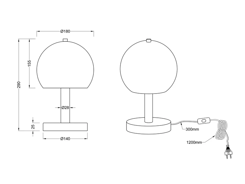 MeineWunschleuchte LED Tischleuchte Aus Metall Silber Chrom, Höhe 29cm 5 MeineWunschleuchte LED Tischleuchte Aus Metall Silber Chrom, Höhe 29cm – Bild 5