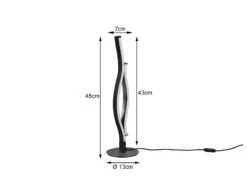 Trio Leuchten LED Tischleuchte BLAZE Dimmbar Per Touch, Lichtfarbe Einstellbar, Silber 48cm 12 Trio Leuchten LED Tischleuchte BLAZE Dimmbar Per Touch, Lichtfarbe Einstellbar, Silber 48cm -Globo Store led tischleuchte blaze dimmbar per touch lichtfarb 3