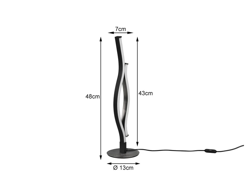 Trio Leuchten LED Tischleuchte BLAZE Dimmbar Per Touch, Lichtfarbe Einstellbar, Silber 48cm 4 Trio Leuchten LED Tischleuchte BLAZE Dimmbar Per Touch, Lichtfarbe Einstellbar, Silber 48cm – Bild 4