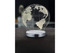 Reality Leuchten LED Tischleuchte GLOBE 3D Optik Chrom Lichtfarbe Einstellbar, Höhe 20cm