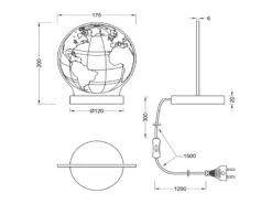 Reality Leuchten LED Tischleuchte GLOBE 3D Optik Chrom Lichtfarbe Einstellbar, Höhe 20cm 12 Reality Leuchten LED Tischleuchte GLOBE 3D Optik Chrom Lichtfarbe Einstellbar, Höhe 20cm -Globo Store led tischleuchte globe 3d optik chrom lichtfarbe e 5