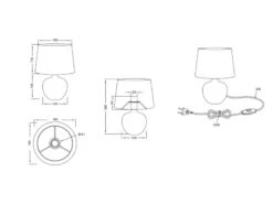 MeineWunschleuchte LED Tischleuchte Keramik Mit Stoffschirm Weiß Innen Silber, Höhe 26cm 13 MeineWunschleuchte LED Tischleuchte Keramik Mit Stoffschirm Weiß Innen Silber, Höhe 26cm -Globo Store led tischleuchte keramik mit stoffschirm weiss inn 6