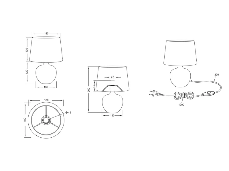 MeineWunschleuchte LED Tischleuchte Keramik Mit Stoffschirm Weiß Innen Silber, Höhe 26cm 7 MeineWunschleuchte LED Tischleuchte Keramik Mit Stoffschirm Weiß Innen Silber, Höhe 26cm – Bild 7