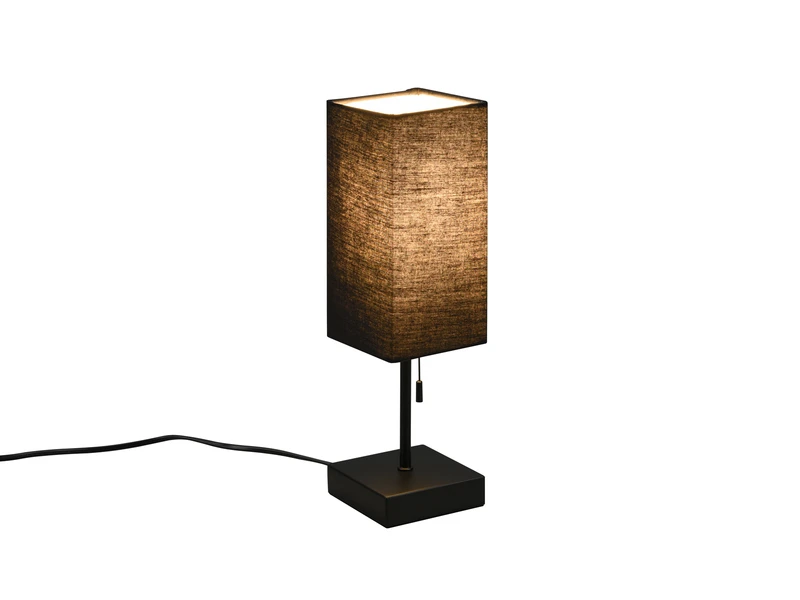 MeineWunschleuchte LED Tischleuchte Metall & Stoffschirm Schwarz USB-Ladestationen Höhe 35cm 2 MeineWunschleuchte LED Tischleuchte Metall & Stoffschirm Schwarz USB-Ladestationen Höhe 35cm – Bild 2