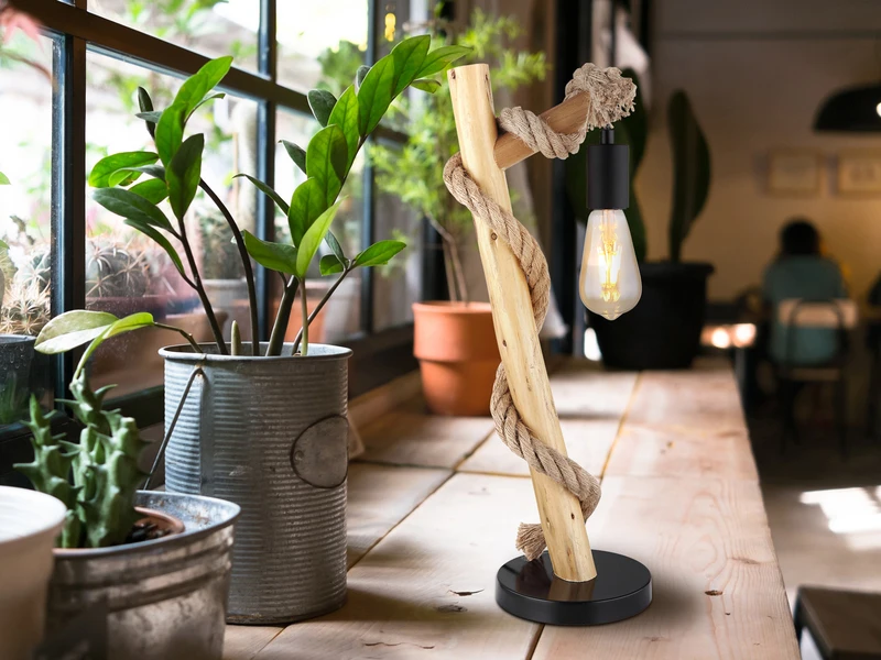 MeineWunschleuchte LED Tischleuchte Mit Hanfseil Und Holzstab, Höhe 53,5cm 9 MeineWunschleuchte LED Tischleuchte Mit Hanfseil Und Holzstab, Höhe 53,5cm – Bild 9