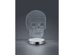 Reality Leuchten LED Tischleuchte SKULL 3D Totenkopf Lichtfarbe Einstellbar Höhe 21cm -Globo Store led tischleuchte skull 3d totenkopf lichtfarbe ein 2