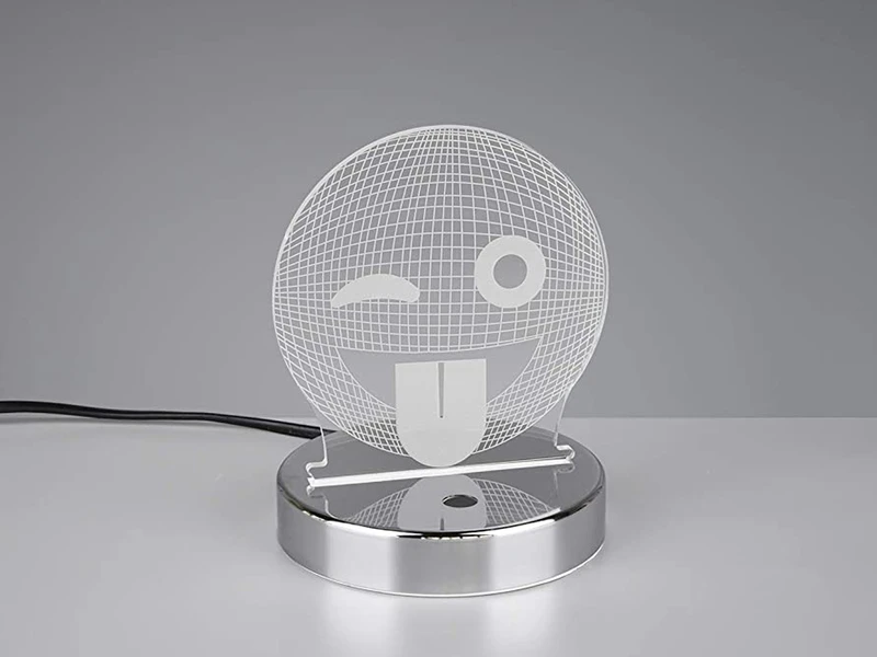 Reality Leuchten LED Tischleuchte SMILEY 3D Lasercut Mit Farbwechsler - 15cm Hoch 8 Reality Leuchten LED Tischleuchte SMILEY 3D Lasercut Mit Farbwechsler - 15cm Hoch – Bild 8