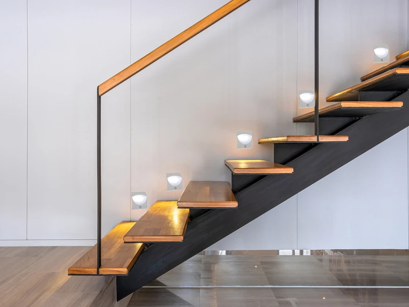 REV LED Treppenlicht Orientierungslicht Mit Bewegungsmelder, Batteriebetrieb, Silber 3 REV LED Treppenlicht Orientierungslicht Mit Bewegungsmelder, Batteriebetrieb, Silber – Bild 3