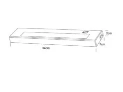 Trio Leuchten LED Unterbauleuchte ALINO Grau Flach Mit Schalter & 230V Direktanschluss, 34cm -Globo Store led unterbauleuchte alino grau flach mit schalter 1 2
