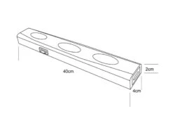 Trio Leuchten LED Unterbauleuchte ARAGON Silber Flach Mit Schalter, 230V Direktanschluss, 40cm -Globo Store led unterbauleuchte aragon silber flach mit schalt 2