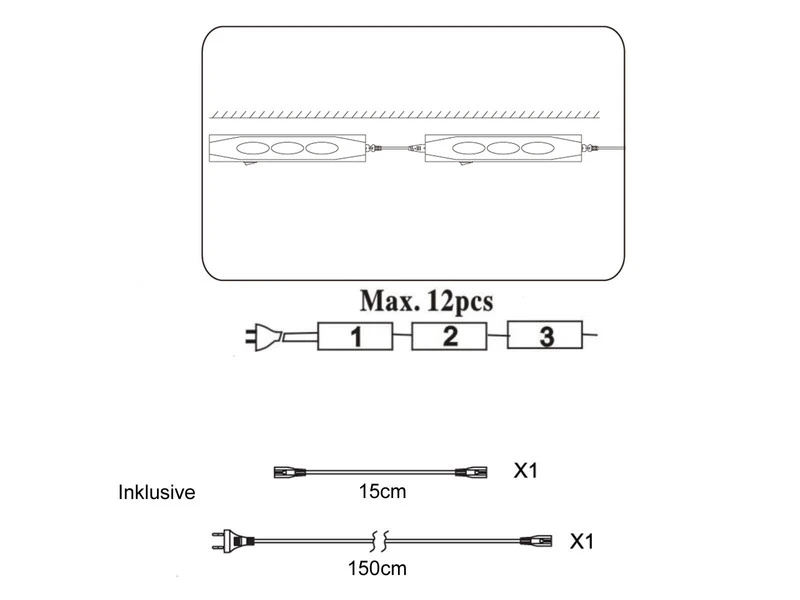 Trio Leuchten LED Unterbauleuchte ARAGON Weiß Flach Mit Schalter & 230V Direktanschluss, 40cm 6 Trio Leuchten LED Unterbauleuchte ARAGON Weiß Flach Mit Schalter & 230V Direktanschluss, 40cm – Bild 6
