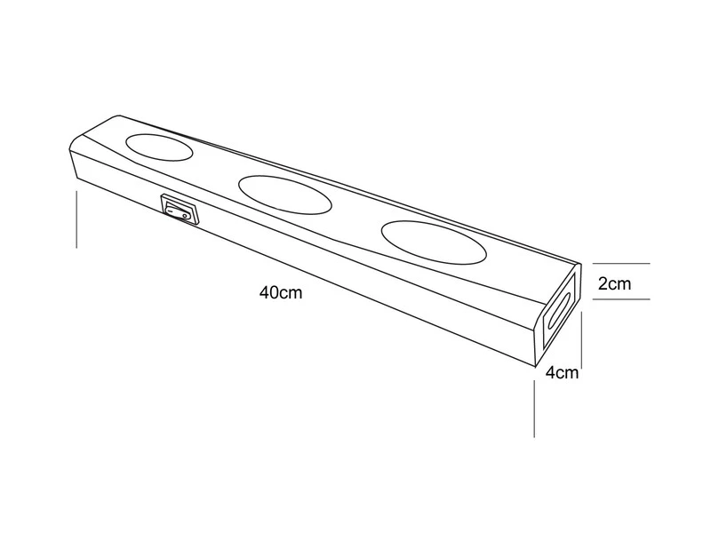 Trio Leuchten LED Unterbauleuchte ARAGON Weiß Flach Mit Schalter & 230V Direktanschluss, 40cm 4 Trio Leuchten LED Unterbauleuchte ARAGON Weiß Flach Mit Schalter & 230V Direktanschluss, 40cm – Bild 4