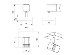 Reality Leuchten LED Wand- & Deckenstrahler ROUBAIX 1 Flammig Schwenkbar Silber Matt 10x10xcm 8 Reality Leuchten LED Wand- & Deckenstrahler ROUBAIX 1 Flammig Schwenkbar Silber Matt 10x10xcm -Globo Store led wand deckenstrahler roubaix 1 flammig schwenkb 3