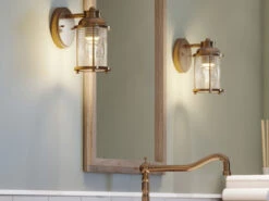 MeineWunschleuchte LED Wandlaterne In Messing Für Badezimmer & Wohnraum, Höhe 21cm 16 MeineWunschleuchte LED Wandlaterne In Messing Für Badezimmer & Wohnraum, Höhe 21cm -Globo Store led wandlaterne in messing fuer badezimmer wohnrau 3