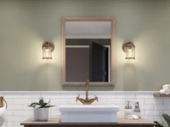 MeineWunschleuchte LED Wandlaterne In Messing Für Badezimmer & Wohnraum, Höhe 21cm 17 MeineWunschleuchte LED Wandlaterne In Messing Für Badezimmer & Wohnraum, Höhe 21cm -Globo Store led wandlaterne in messing fuer badezimmer wohnrau 4