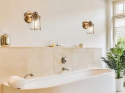 MeineWunschleuchte LED Wandlaterne In Messing Für Badezimmer & Wohnraum, Höhe 21cm 21 MeineWunschleuchte LED Wandlaterne In Messing Für Badezimmer & Wohnraum, Höhe 21cm -Globo Store led wandlaterne in messing fuer badezimmer wohnrau 8