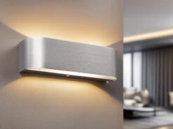 Trio Leuchten LED Wandleuchte ADRIANO, Ink. 2 X 3,2W OSRAM-LED, Aluminium Gebürstet