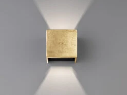 Fischer & Honsel LED Wandleuchte COG Gold Antik, Würfel Up And Down, 12cm Breit -Globo Store led wandleuchte cog gold antik wuerfel up and down 2