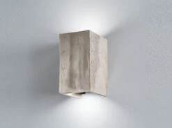 Fischer & Honsel LED Wandleuchte COG Silber Antik, Rechteckig Up And Down, 10cm Breit -Globo Store led wandleuchte cog silber antik rechteckig up and 2