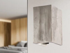 Fischer & Honsel LED Wandleuchte COG Silber Antik, Rechteckig Up And Down, 10cm Breit