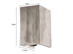 Fischer & Honsel LED Wandleuchte COG Silber Antik, Rechteckig Up And Down, 10cm Breit -Globo Store led wandleuchte cog silber antik rechteckig up and 3