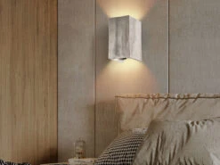 Fischer & Honsel LED Wandleuchte COG Silber Antik, Rechteckig Up And Down, 10cm Breit -Globo Store led wandleuchte cog silber antik rechteckig up and 5