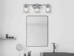 MeineWunschleuchte LED Wandleuchte In Chrom Für Badezimmer & Wohnraum, Breite 61cm