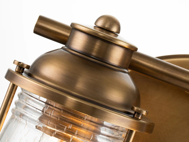 MeineWunschleuchte LED Wandleuchte In Messing Für Badezimmer & Wohnraum, 2-flammig Breite 36cm 8 MeineWunschleuchte LED Wandleuchte In Messing Für Badezimmer & Wohnraum, 2-flammig Breite 36cm – Bild 8