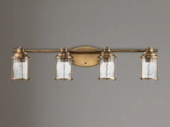 MeineWunschleuchte LED Wandleuchte In Messing Für Badezimmer & Wohnraum, Breite 86cm -Globo Store led wandleuchte in messing fuer badezimmer wohnrau 2