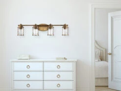 MeineWunschleuchte LED Wandleuchte In Messing Für Badezimmer & Wohnraum, Breite 86cm -Globo Store led wandleuchte in messing fuer badezimmer wohnrau 5