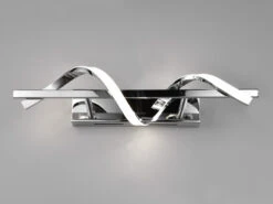 Reality Leuchten LED Wandleuchte ISABEL Spirale Chrom 3 Stufen Dimmer - Breite 46cm