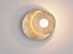 Trio Leuchten LED Wandleuchte LEANO Mit Indirekter Beleuchtung, Gold Ø 18cm -Globo Store led wandleuchte leano mit indirekter beleuchtung g 5