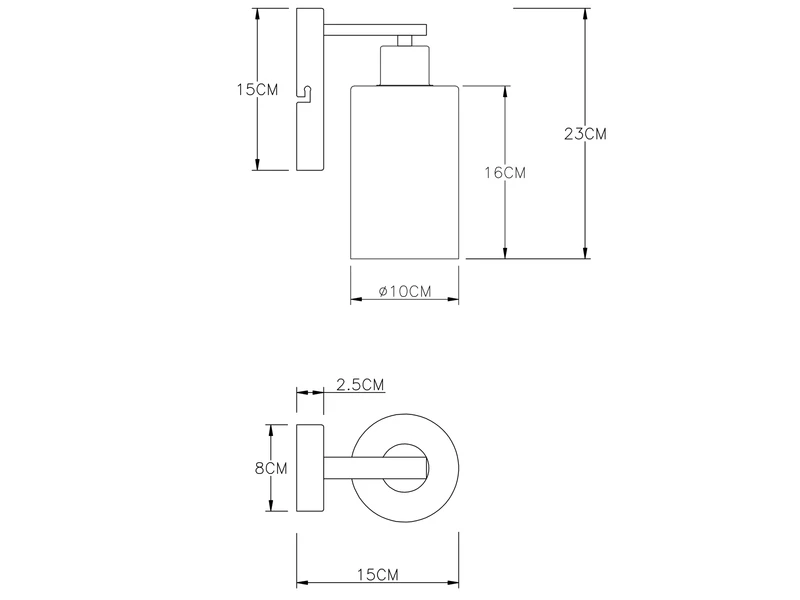 MeineWunschleuchte LED Wandleuchte Mit Rauchglas Lampenschirm Ø 10cm, Metall Schwarz 4 MeineWunschleuchte LED Wandleuchte Mit Rauchglas Lampenschirm Ø 10cm, Metall Schwarz – Bild 4